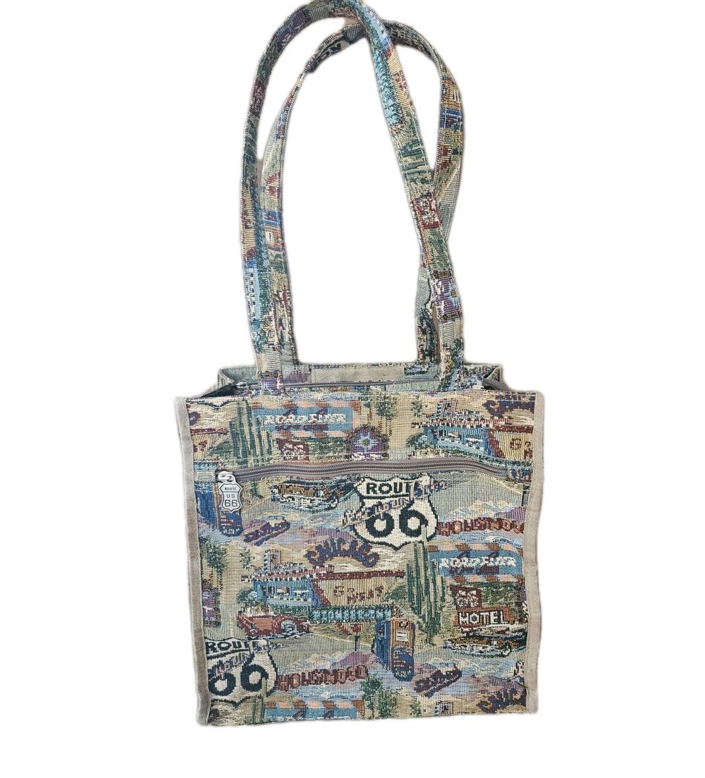 Route 66 Cary-on Tapestry Travel Tote Bag Women’s Canvas By Jade